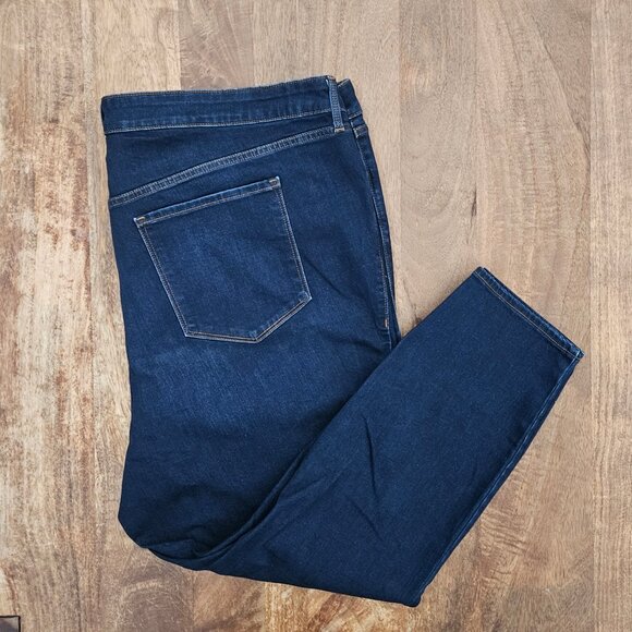 Old Navy Jeans Womens 28 Plus Sized Dark Blue Mid-Rise Pop Icon Skinny NWOT - Picture 1 of 6